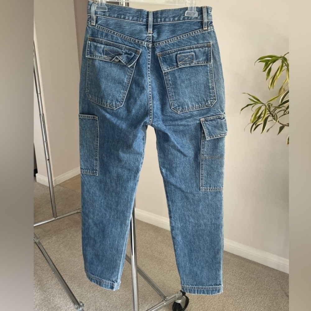 SLVRLAKE - Savior Denim Jeans Size 27 Blue Medium Wash Cargo Pants Retail $329 - Picture 8 of 16
